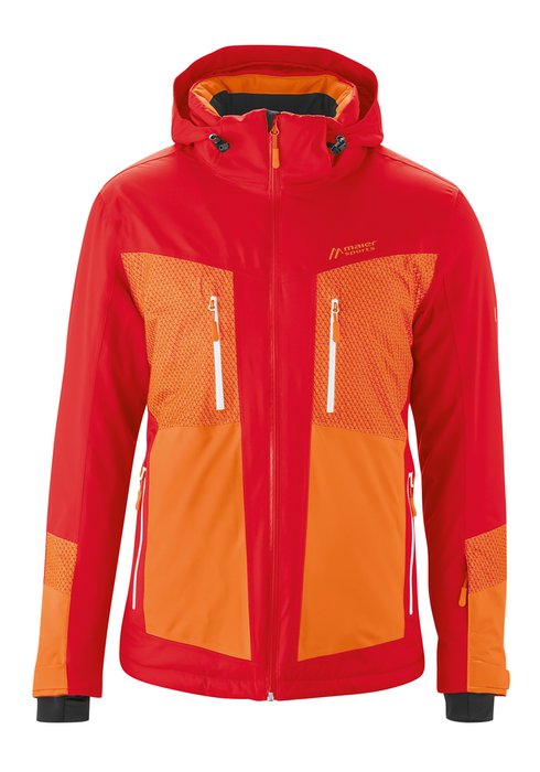 Herren Parka Jacke Skijacke schwarz orange Kapuze M L Xl 2XL 3XL 4XL 5XL